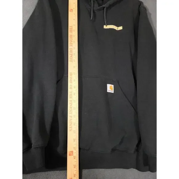 Carhartt Hoodie Black Original Fit Size L Fluidtechnik USA Logo #2 - Picture 4 of 8